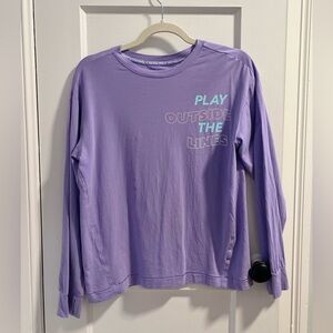 Athleta Girl Size XL (14) Purple Long Sleeve Tee